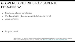 Glomerulonefritis Rápidamente Progresiva [upl. by Archibald]