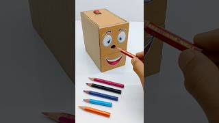 ऑटोमेटिक पेंसिल शार्पनर कैसे बनाएं  How To Make Pencil Sharpener Machine From Cardboard shorts [upl. by Ydne]