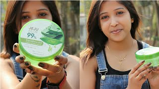 The Face Shop Jeju Aloe Gel Review amp how to use it Best aloe vera gel 👌 Indian blogs Sarmistha [upl. by Montano]