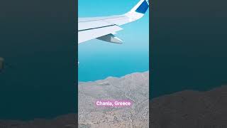 Flying over Chania Airport Greece greece crete creta [upl. by Wendalyn53]