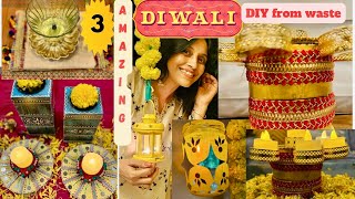 DIY Diwali Decoration Ideas3 Easy DIY From Wasteमार्केट जैसे महँगे आइटम्स घर में बनाएँHome Decor [upl. by Aracot719]