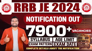 RRB JE 2024 NOTIFICATION OUT  7950 VACANCIES  RRB JUNIOR ENGINEER 2024  CHANDAN LOGICS [upl. by Pownall681]