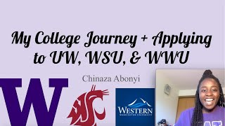 How to Apply to UW WWU amp WSU  My College Experience  UW💜💛 [upl. by Daffie]