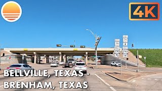 Bellville Texas to Brenham Texas Drive with me [upl. by Halima]