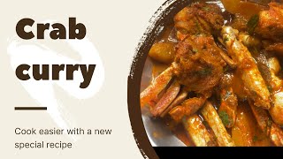 Crab 🦀 curry special  Korean style crab 🦀 recipe [upl. by Airebma]