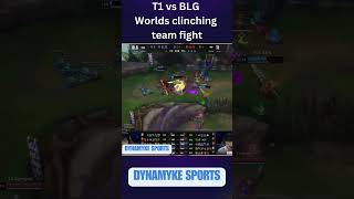 T1 vs BLG Worlds 2024 Clinching Team Fight t1 worlds2024 shorts [upl. by Ossy]