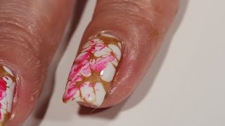 Nail Art Water Marbling With Hair Spray [upl. by Woodcock599]