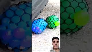 Balloon crashing show car tyres satisfying crushingsoftthings fidget crushing carcrushing [upl. by Yroc]