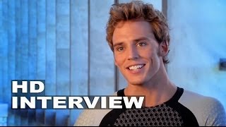 The Hunger Games Catching Fire Sam Claflin quotFinnick Odairquot On Set Interview  ScreenSlam [upl. by Suiramaj835]