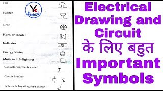 Electrical all symbols for drawings and diagram  YK Electrical [upl. by Aisatana862]