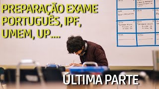 PREPARAÇÃO EXAME DE ADMISSÃO IFP PORTUGUÊS Quarta PARTE IFP UP UEM UNIZAMBEZE UNISAVE UNIROVUM [upl. by Zahara]