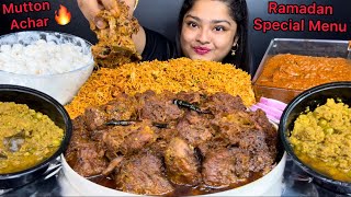 2 KILO SPICY MUTTON KA ACHAR MUTTON KEEMA SPICY MUGLAI CHICKEN HYDERABADI BIRYANI amp MAKHANA RAITA [upl. by Wohlert]