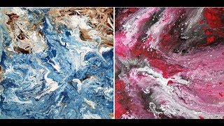 Acrylic Pour Recipes  Silicone vs Alcohol [upl. by Marigolde]