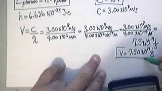 Calculating Energy of a Mole of Photons  Using Plancks constant  wwwwhitwellhighcom [upl. by Schweitzer]