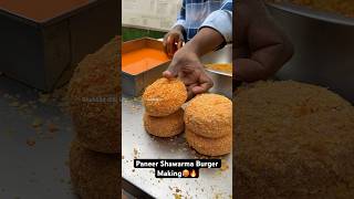 Paneer Shawarma Burger Making🥵🔥 Indian Street Food [upl. by Hgierb846]