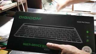 Digicom IK 8500 multi device bluetooth keyboard unboxing and review [upl. by Orola278]