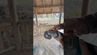 How we use a Osborne ￼Nylon Brush ￼restoration woodworking logcabin woodrestoration diy [upl. by Broek]