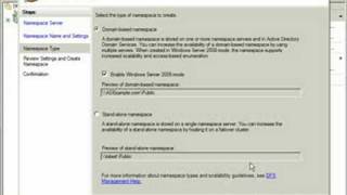 Configure DFS Namespace on Windows Server 2008 [upl. by Suhpesoj713]