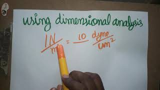 using dimensional analysis convert nm2 to dynecm2 [upl. by Nesnej]