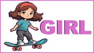 KIDS BOOK READ ALOUD WITH WORDS  Girl  kids videos for kids  Beginning Readers [upl. by Nosila310]