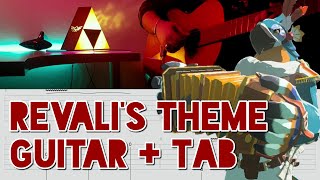 REVALIS SONG Kass Ver  GUITAR COVER  Zelda Breath of the Wild OST  EASY TAB Tutorial [upl. by Horsey384]