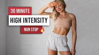 30 MIN KILLER NON STOP MOVING CARDIO Workout  Full Body HIIT No Equipment No Repeat Super Sweaty [upl. by Kara-Lynn]