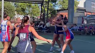 Sandhurst v Gisborne first quarter round two  2024 BFNL A grade netball [upl. by Roots]