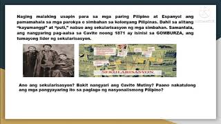 ANG SEKULARISASYON AT CAVITE MUTINY [upl. by Sidhu20]