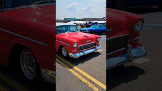 🍒 Cherry Red 55 Chevy Bel Air  NSRA Street Rod Nationals 2024 chevrolet carshow exhaustsound [upl. by Riem]