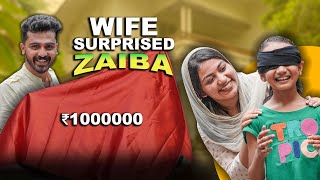 WIFE SURPRISED ZAIBA worth ₹1000000😱🤑 [upl. by Eenat]