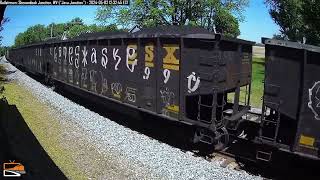 CSX 3083 leads a coal train in Shenandoah Junction WV [upl. by Entwistle]