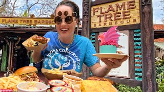 Flame Tree Barbecue Feast  Eating The WHOLE Menu At Disneys Animal Kingdom [upl. by Siesser]