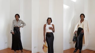 How to style a satin maxi skirt❤️ Styling ideas [upl. by Wadsworth]