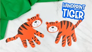 Handprint Tiger Craft For Kids [upl. by Anis]