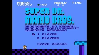 Super Dr Mario Bros NES Hack Playthrough [upl. by Amadis761]