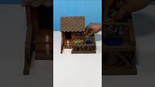 Destroying a beautiful miniature clay house  🏘  shorts 338 craft clayart house [upl. by Onoitna407]