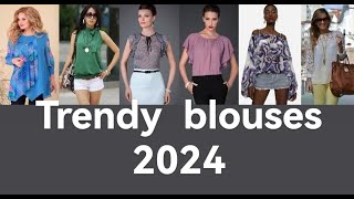 Trendy summer blouses 2024 Трендовые летние блузки 2024 [upl. by Anitnahs834]