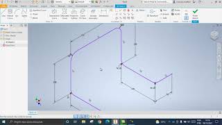 INVENTOR 2022 TUBULAÇAO SKETCH3D [upl. by Linson]