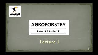 1 IFoS2019  Agroforestry [upl. by Westerfield]