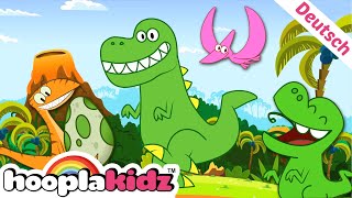 Das Dinosaurier Lied  Dinosaur Song  Kinderreime und Lieder für Kinder  HooplaKidz Deutsch [upl. by Kimura]