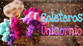 Coleteros de unicornio a crochet 🦄🌈 [upl. by Eseeryt]