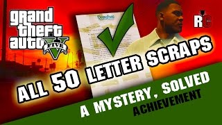 GTA 5  All Letter Scraps Guide  A MYSTERY SOLVED  Achievement  Trophy  Grand Theft Auto 5 [upl. by Ardiek]