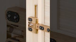 Heavy Duty Slide Door Auto Close Wooden Lock [upl. by Kimitri]