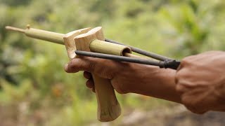 How to Make an Easy Survival Slingshot at Home  DIY [upl. by Ekihc742]