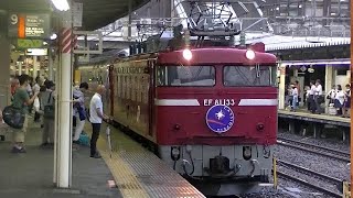 【EF81星釜】寝台特急カシオペア 大宮駅発車 [upl. by Naxela]