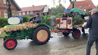 🌧️ 🚜 Erntewagenumzug Mulsum am 13102024 🚜 mit Blasmusik   quotReichswehr Marschquot [upl. by Helbonnah504]