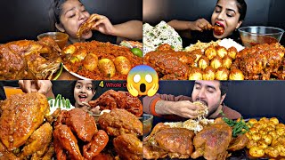 MUKBANGERS VS WHOLE CHICKEN CURRY🔥🌶️🥵 [upl. by Ahsiliw]