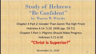 Hebrews Lesson 4 Part 2 5 Part 1 [upl. by Pedro311]