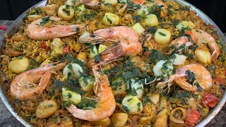 البايلا بالطريقة المغربية الزمورية من أروع و ألذ الأطباق 2021  Seafood Paella [upl. by Anatnahs]