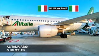 TRIP REPORT  Alitalia A320  Milan MXP ✈ Rome FCO  Economy Class [upl. by Abey]